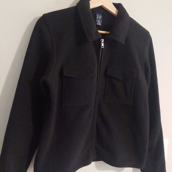 Gap black soft fleece full zip jacket - Picture 4 of 6